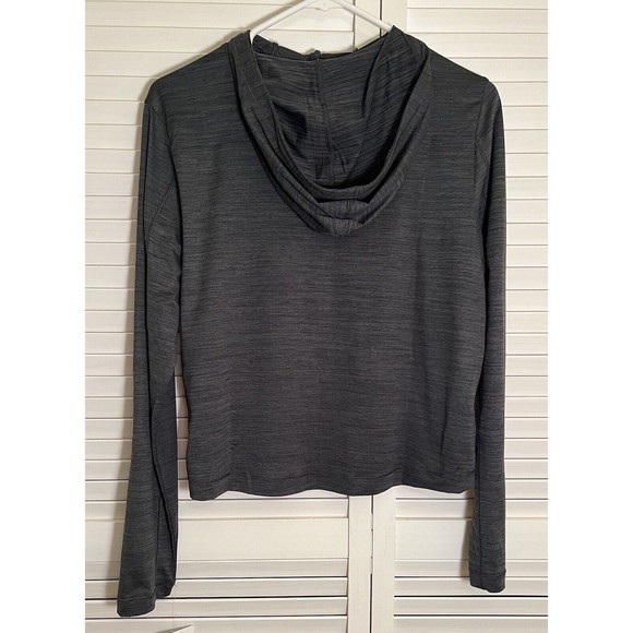 Layer8 Warm Up Hoodie Women's lightweight gray 1/2 zip kangaroo pocket Small - Picture 8 of 16